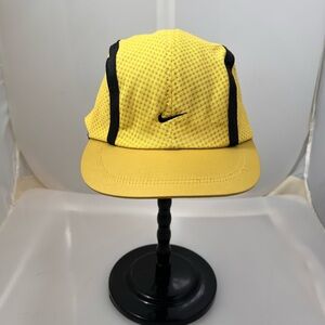 Vintage Y2k Nike Climafit Yellow Strapback 5 Panel Ajustable
